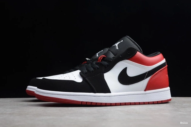 Bmlin Jordan 1 Low Black Air 553558-116 Toe 0724